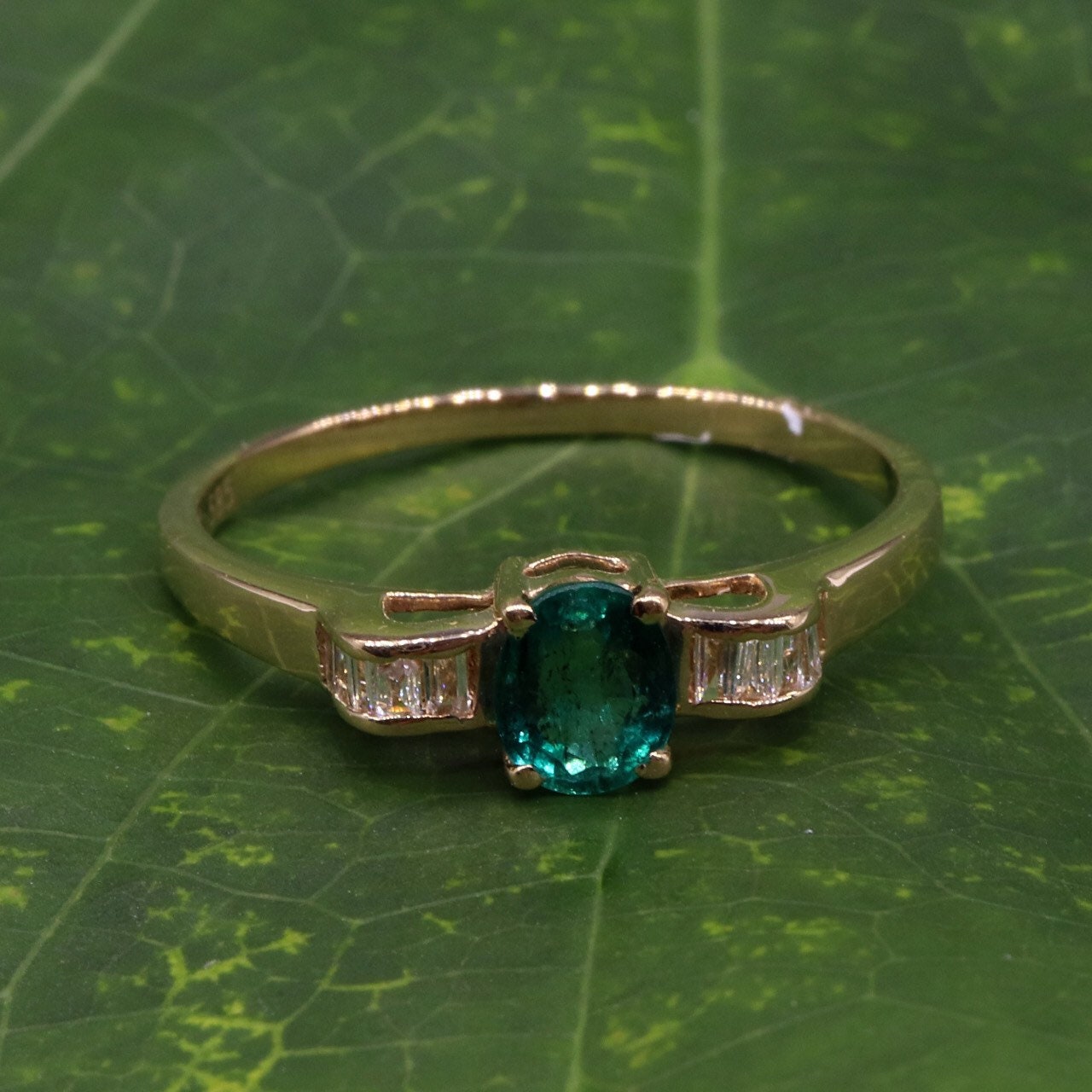 Emerald Ring 14K Gold