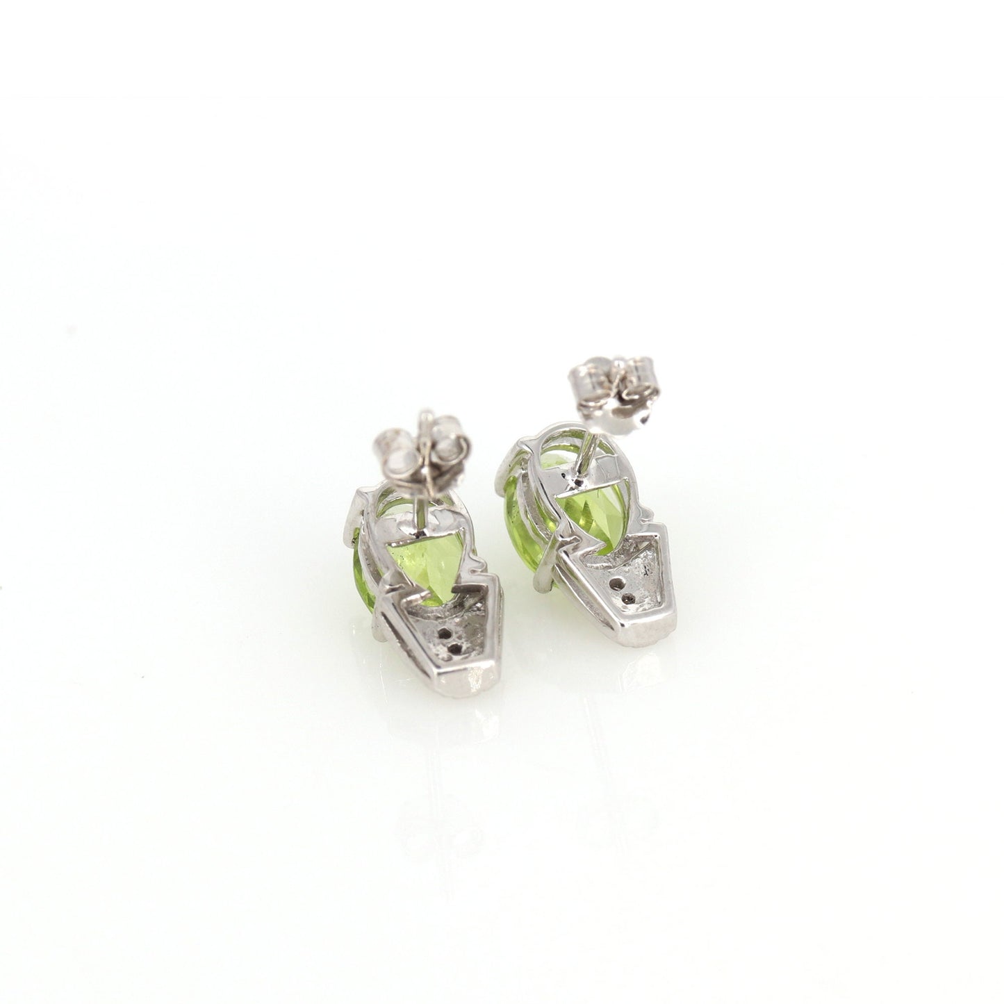Peridot Studs Genuine 2.47 Peridot Earring 14K Gold