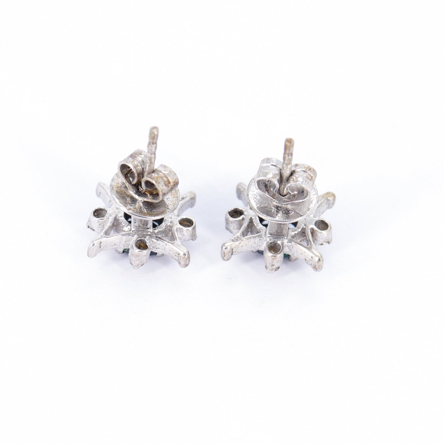 Studs & Blue Sapphire Studs Valentine Oval Cut Stone Handmade Jewellery Dainty Earring Silver