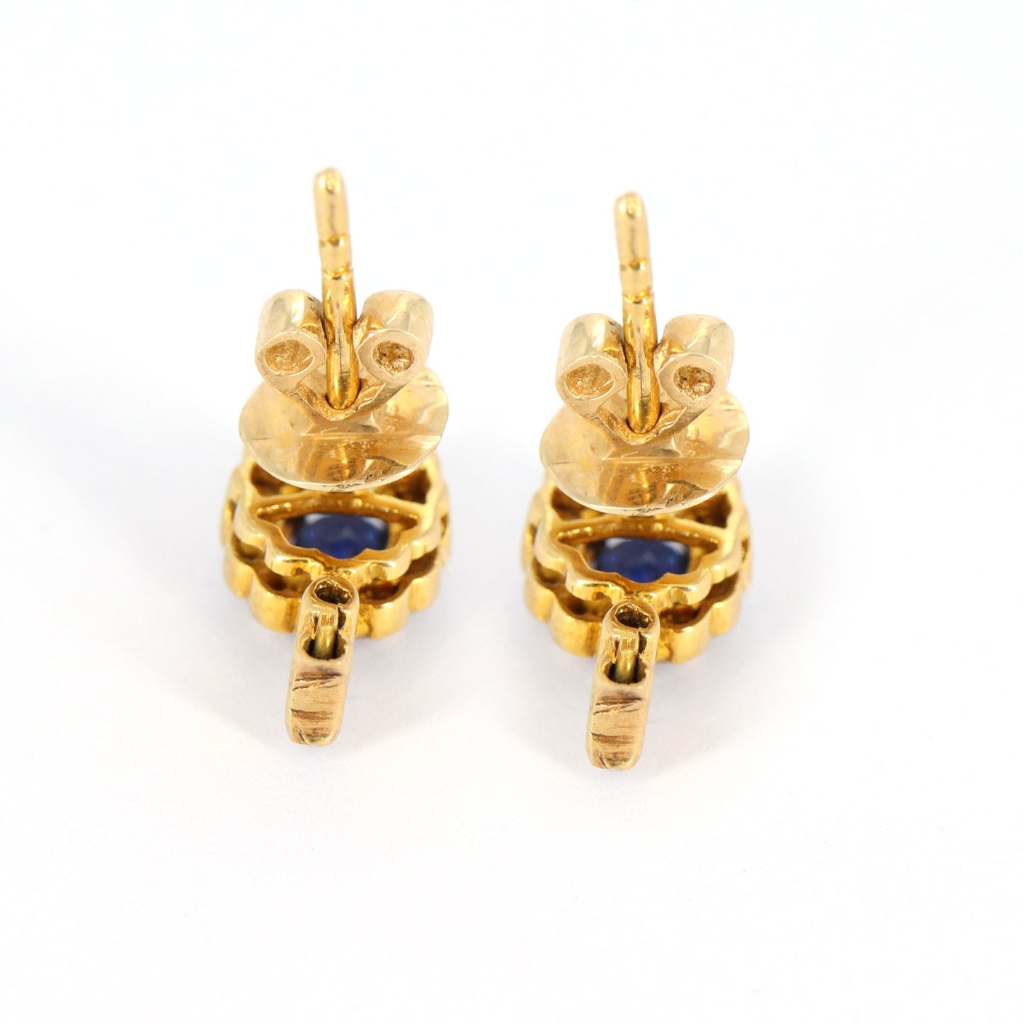 Oval Shape Halo Earring 18K Gold