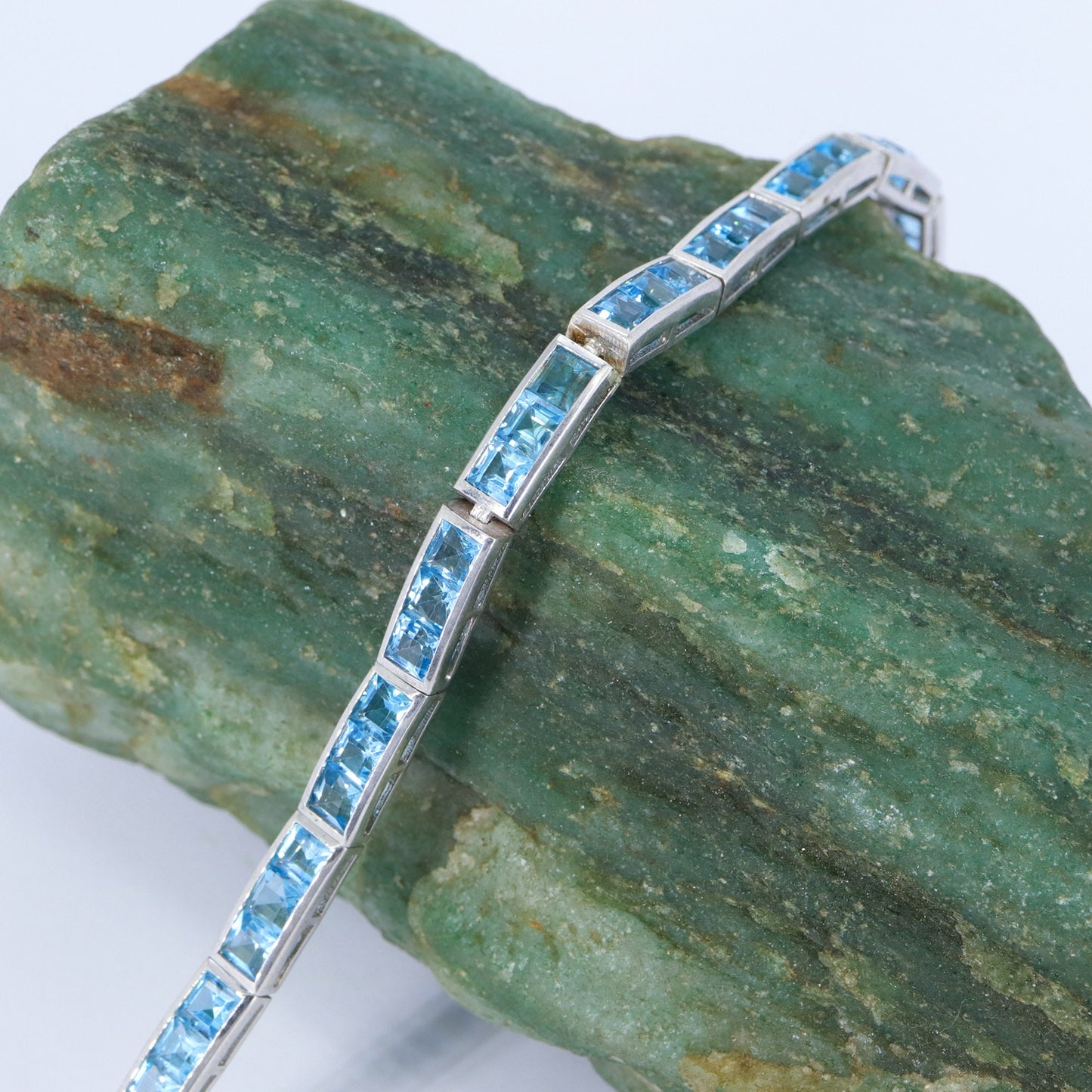 Swiss Blue Topaz Bracelet Silver