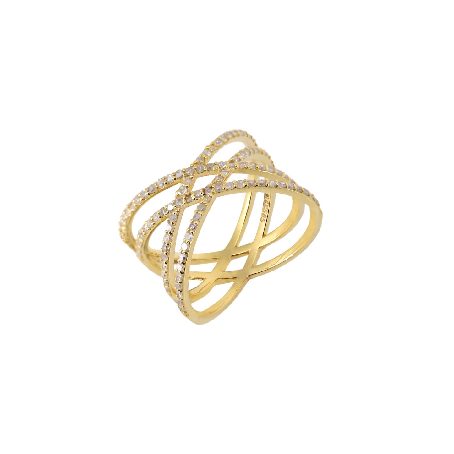 Criss Cross Ring 14K Gold