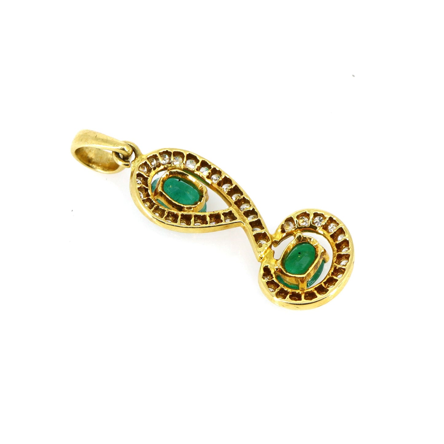 1.00 Emerald Pendant 18K Gold