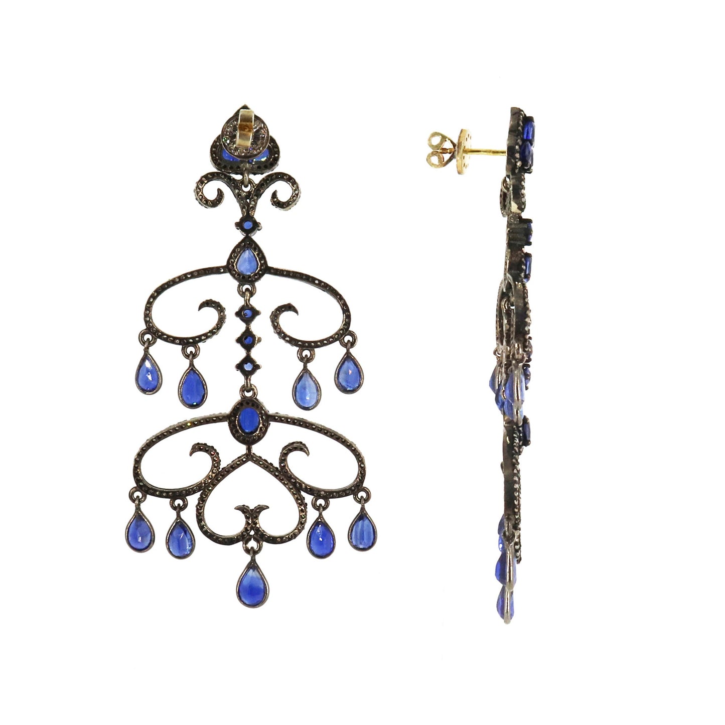 Blue Kyanite Chandelier Earring