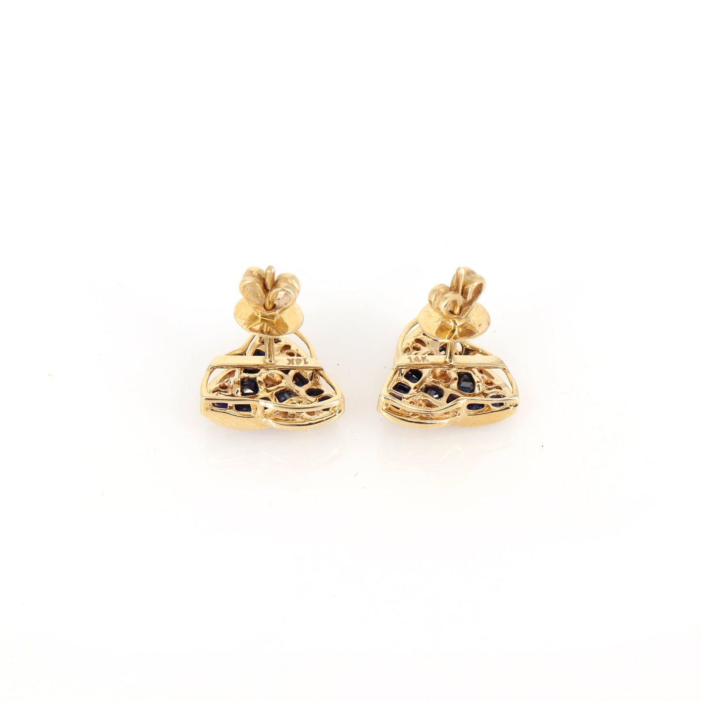 Blue Sapphire Earring 14K Gold
