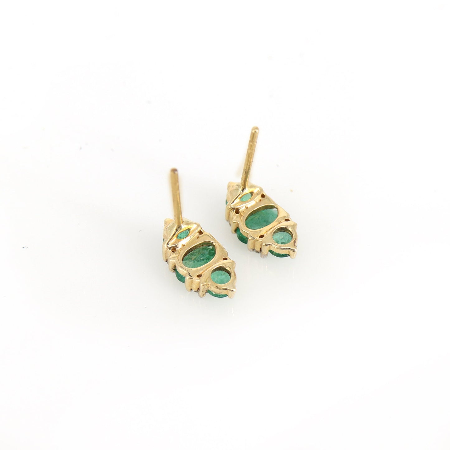 Emerald Dainty Earring 14K Gold
