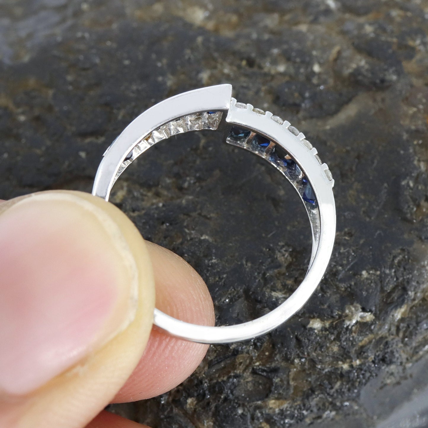 Statement Sapphire Ring Silver