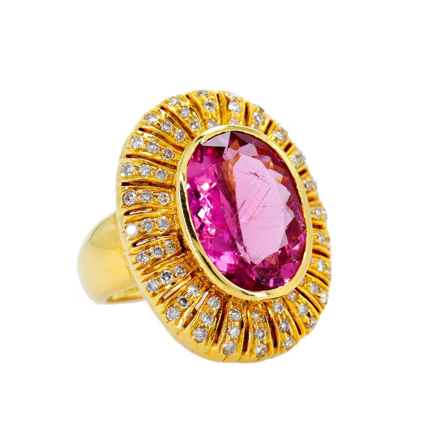Pink Tourmaline Stacking Ring 18K Gold