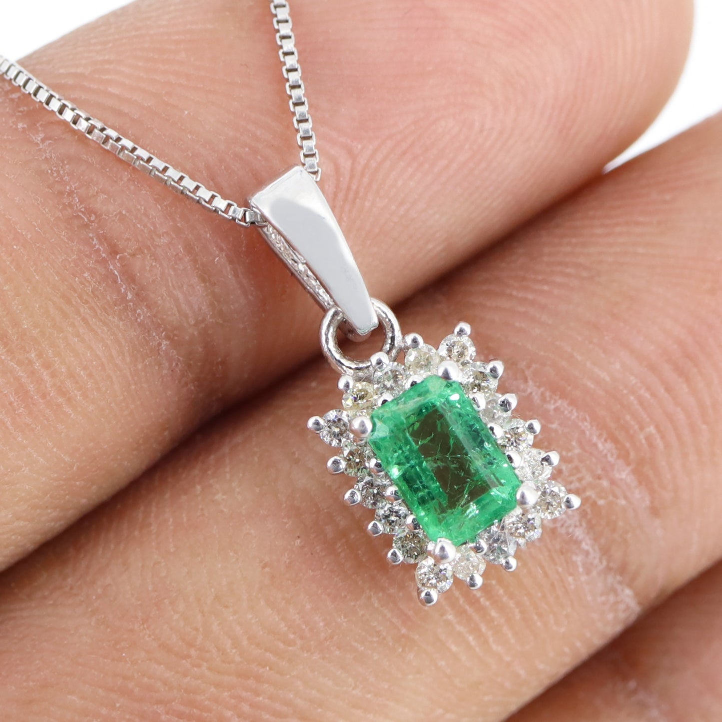 Genuine Blue Sapphire Pendant Silver