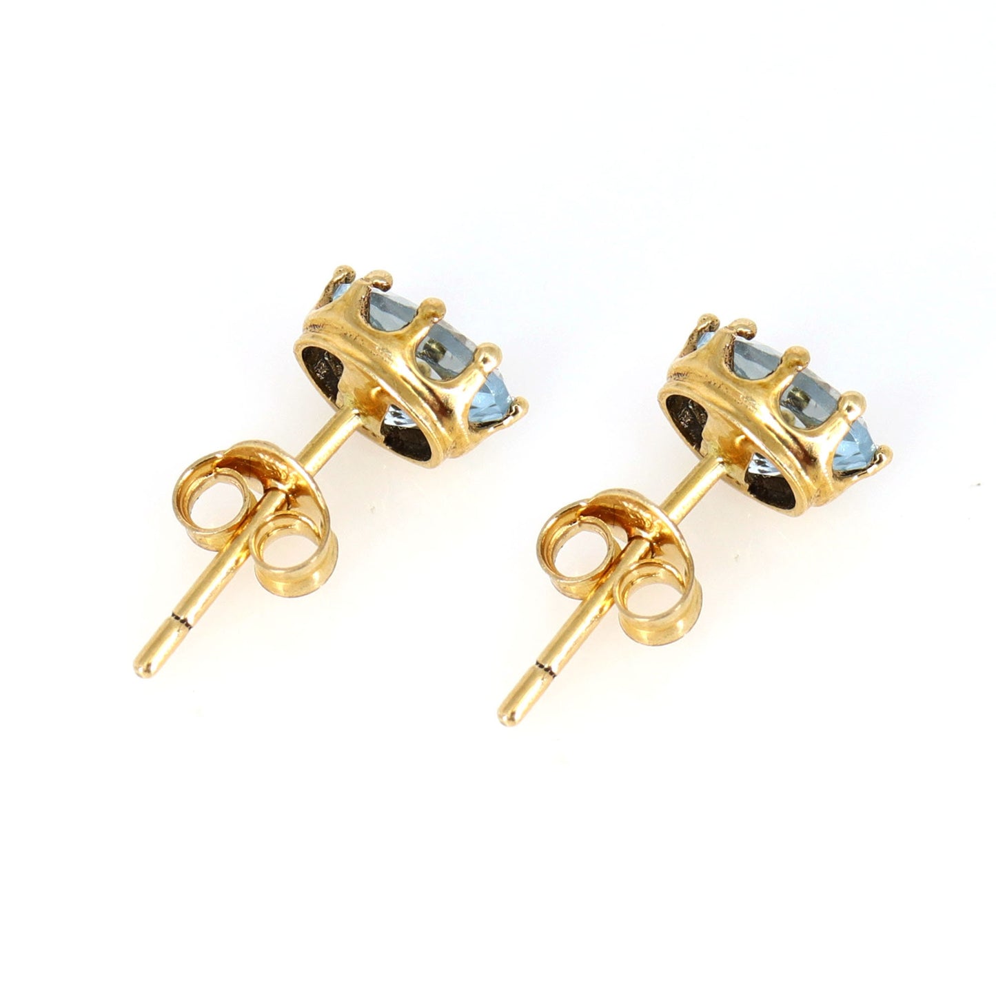 Classic March Blue Earring Gold