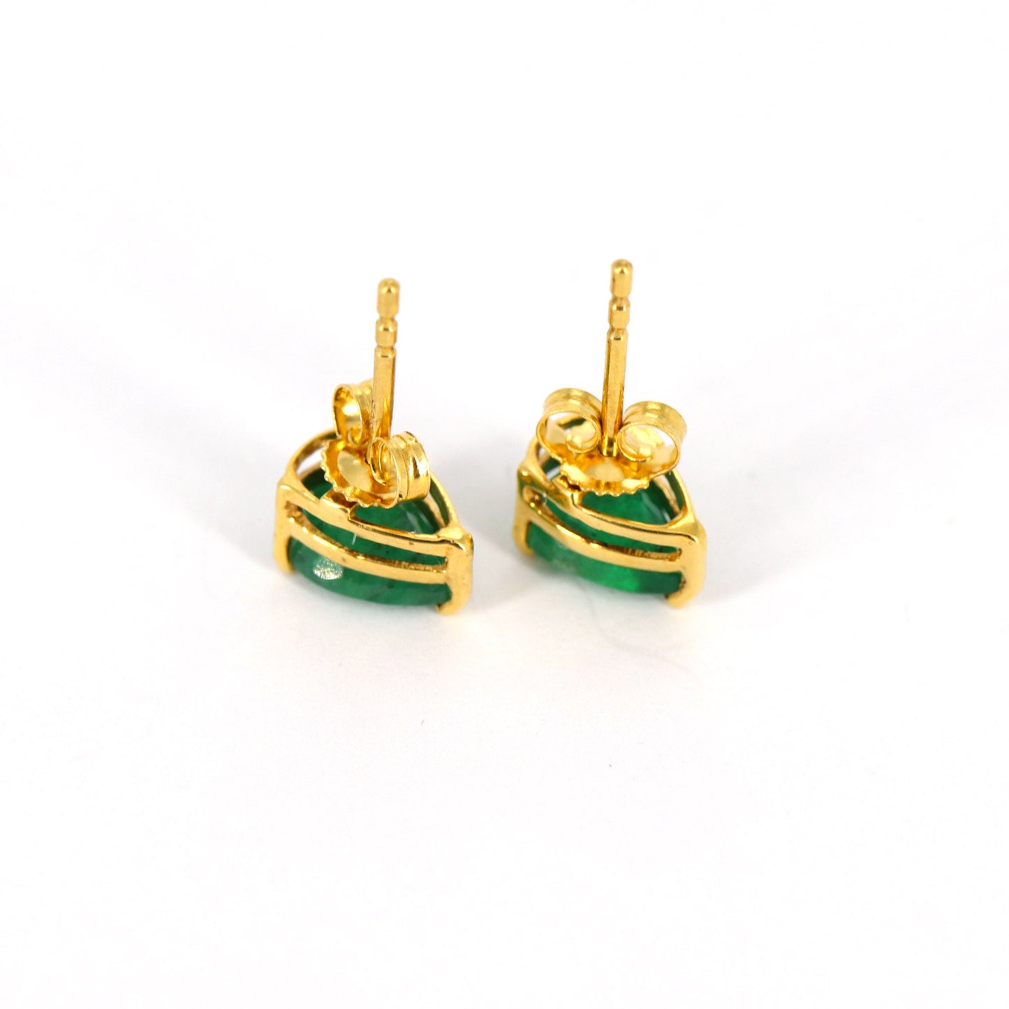 Emerald Stud Earring 14K Gold