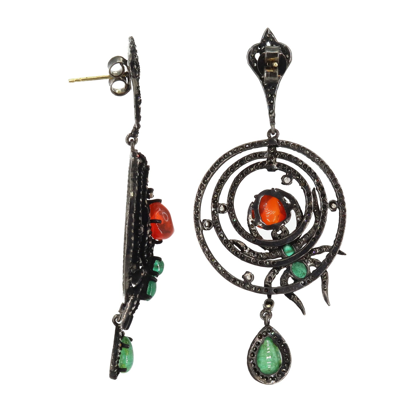 Opal & Emerald Earring