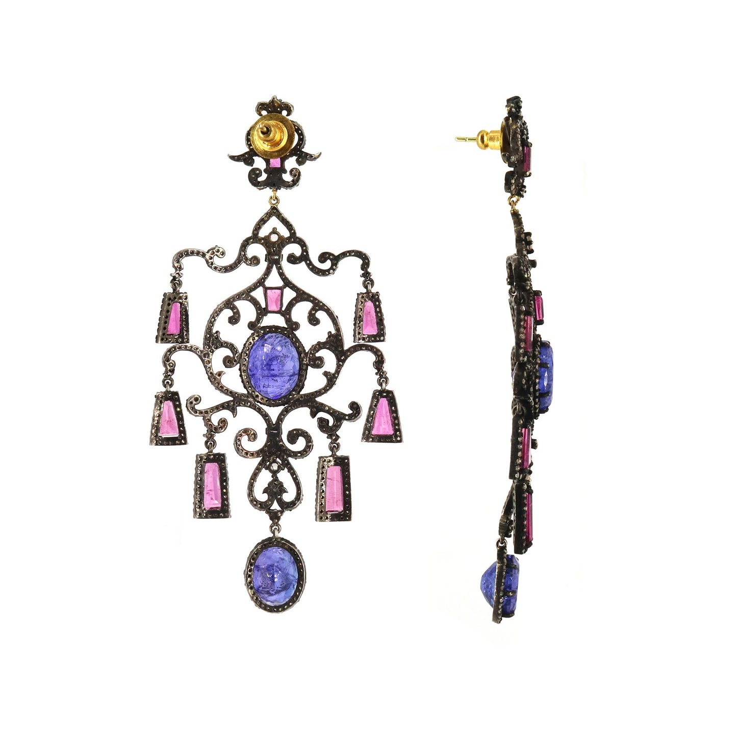 Unique Design Tanzanite Earring