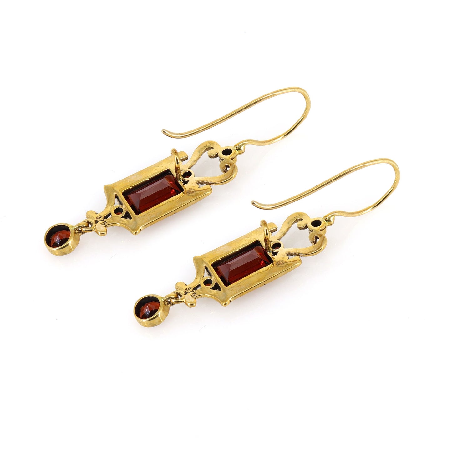 Garnet Earring Gold