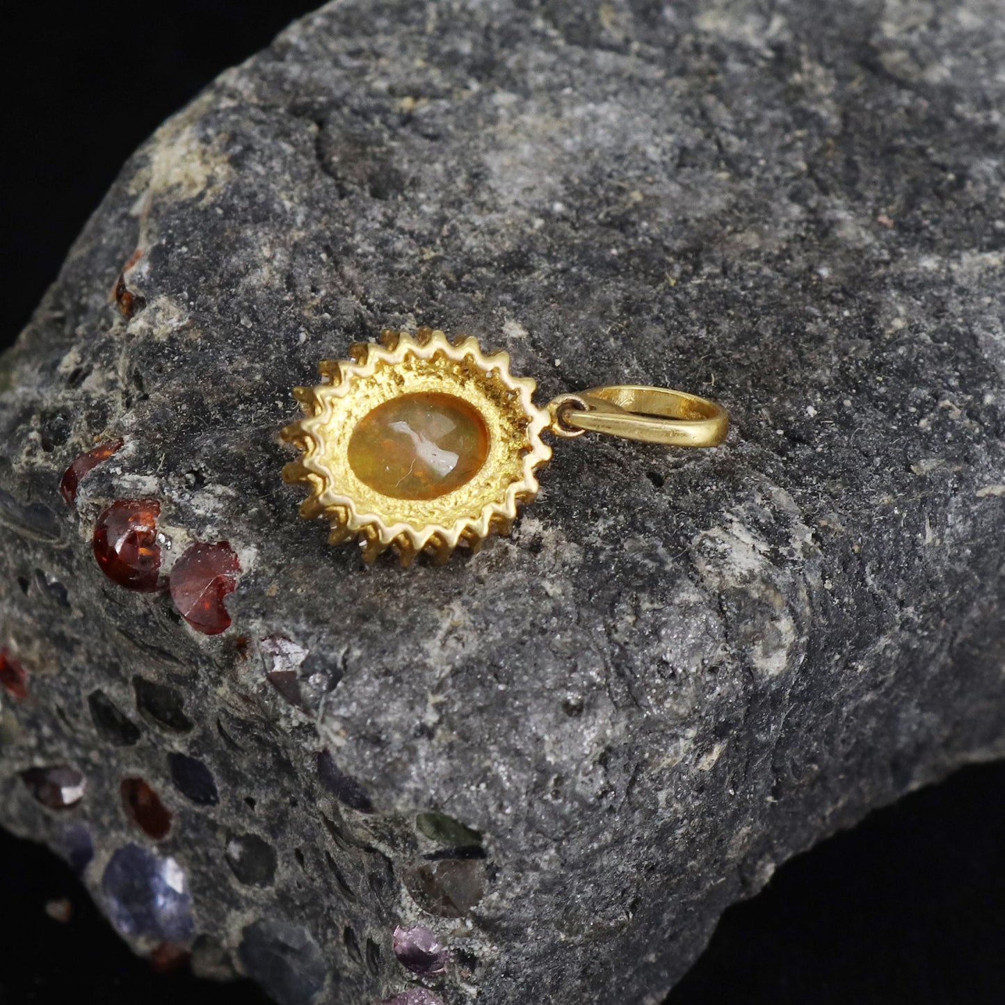 Opal Gemstone Pendant 14K Gold