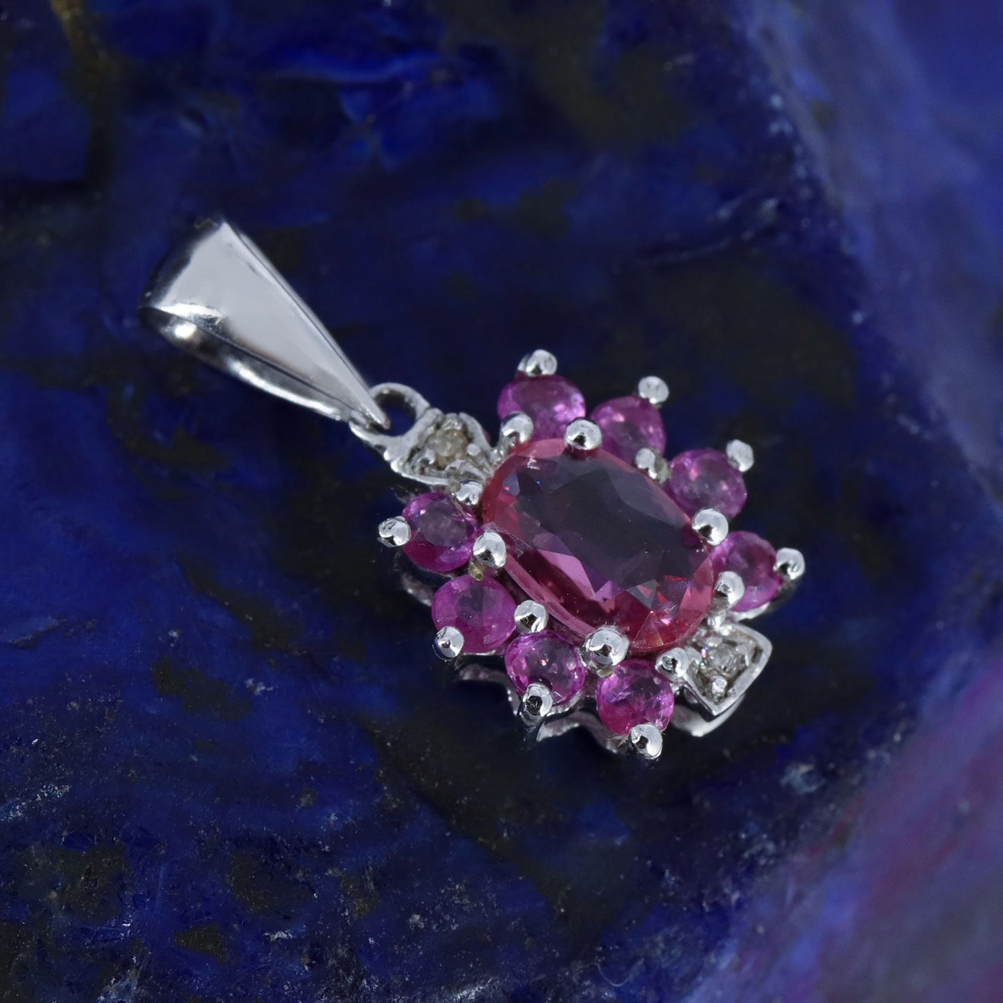 Pink Ruby Pendant 14K Gold