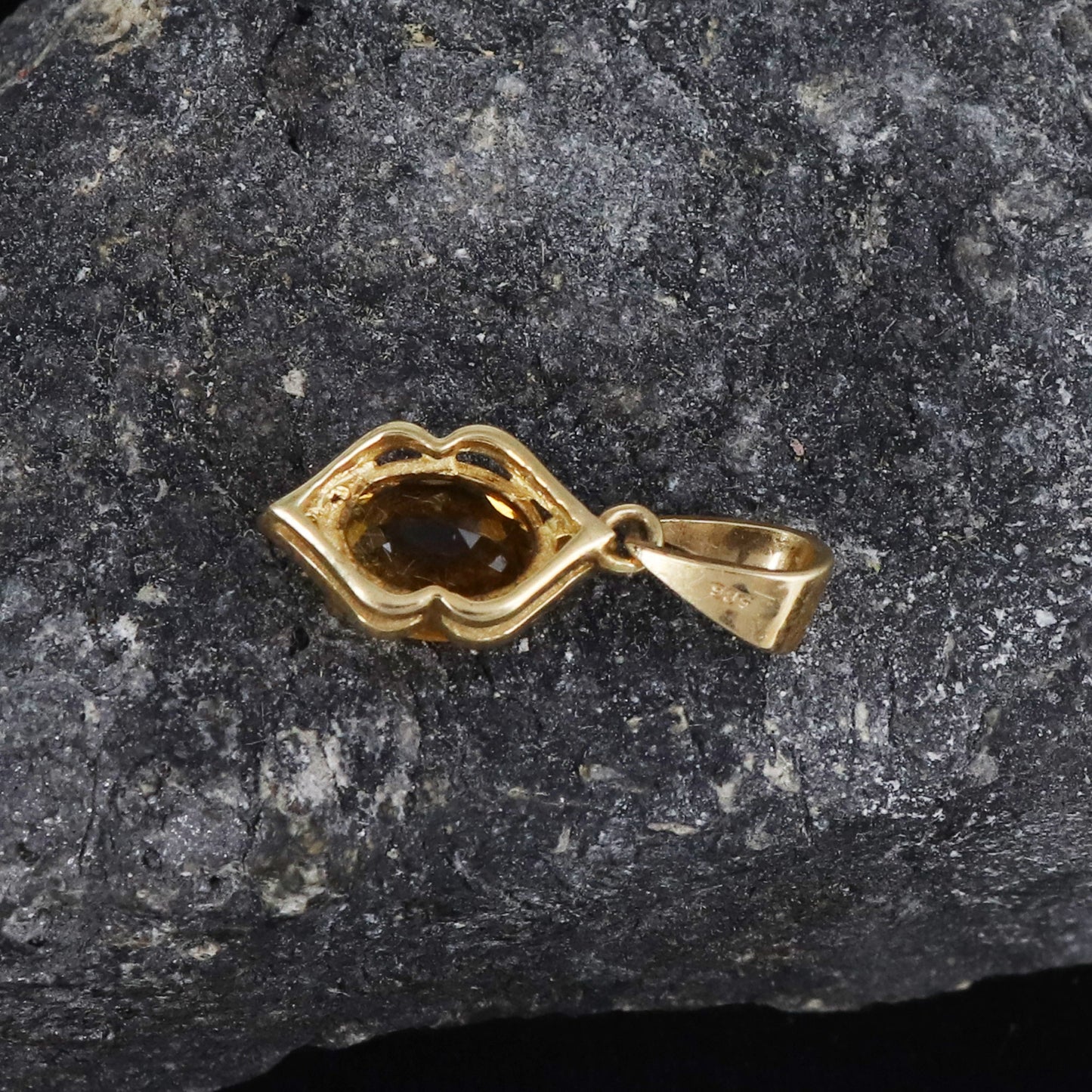Citrine Necklace 14K Gold