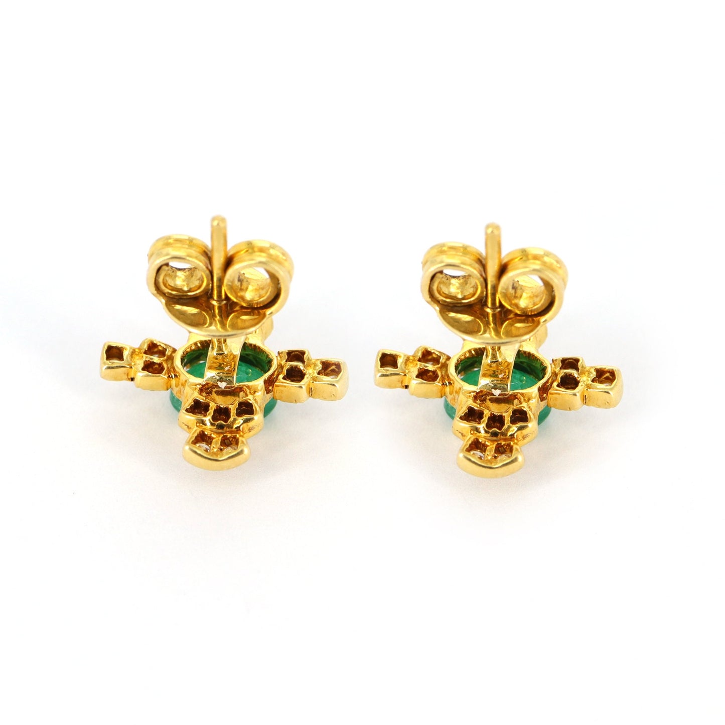 Cross Style Earring 18K Gold