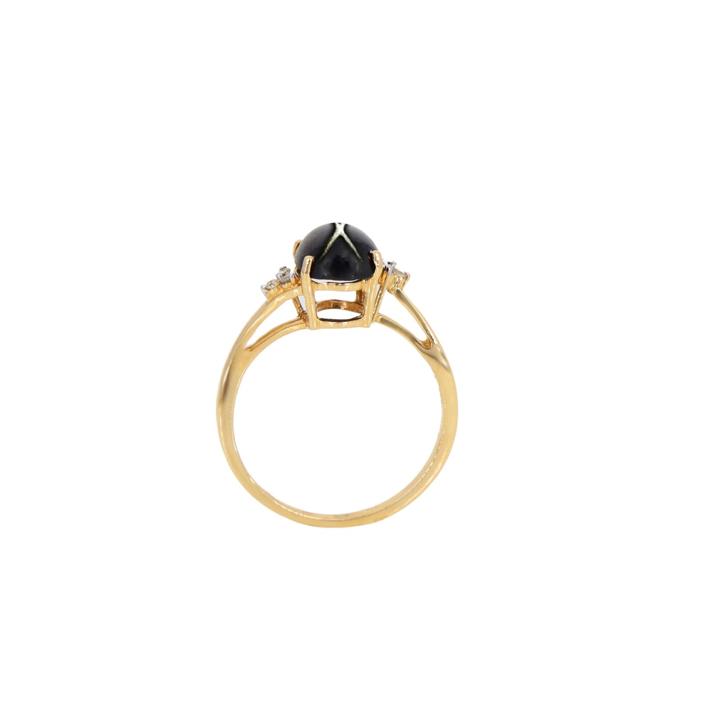 4Rays Black Star Ring 14K Gold