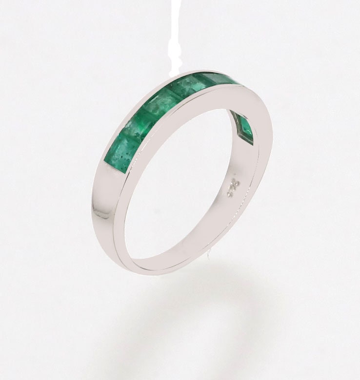 Emerald Ring Silver