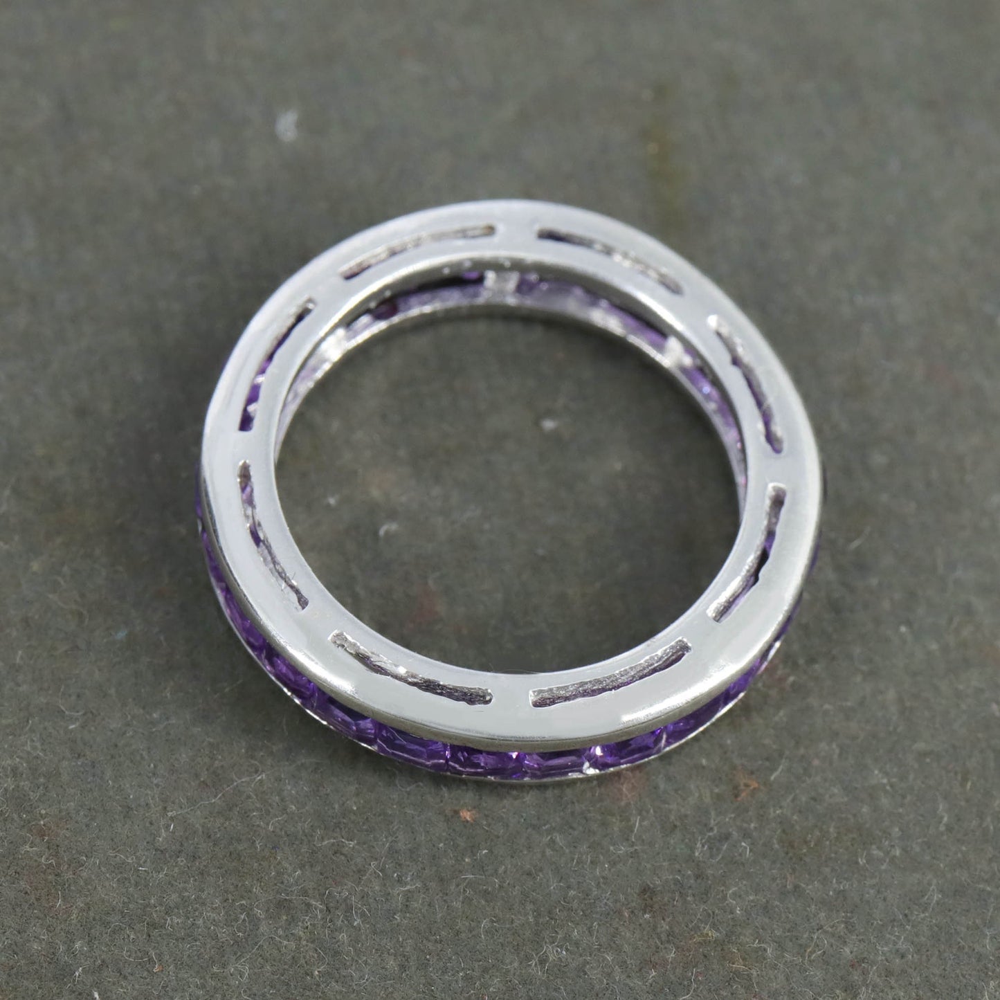 Amethyst Gemstone Ring Silver