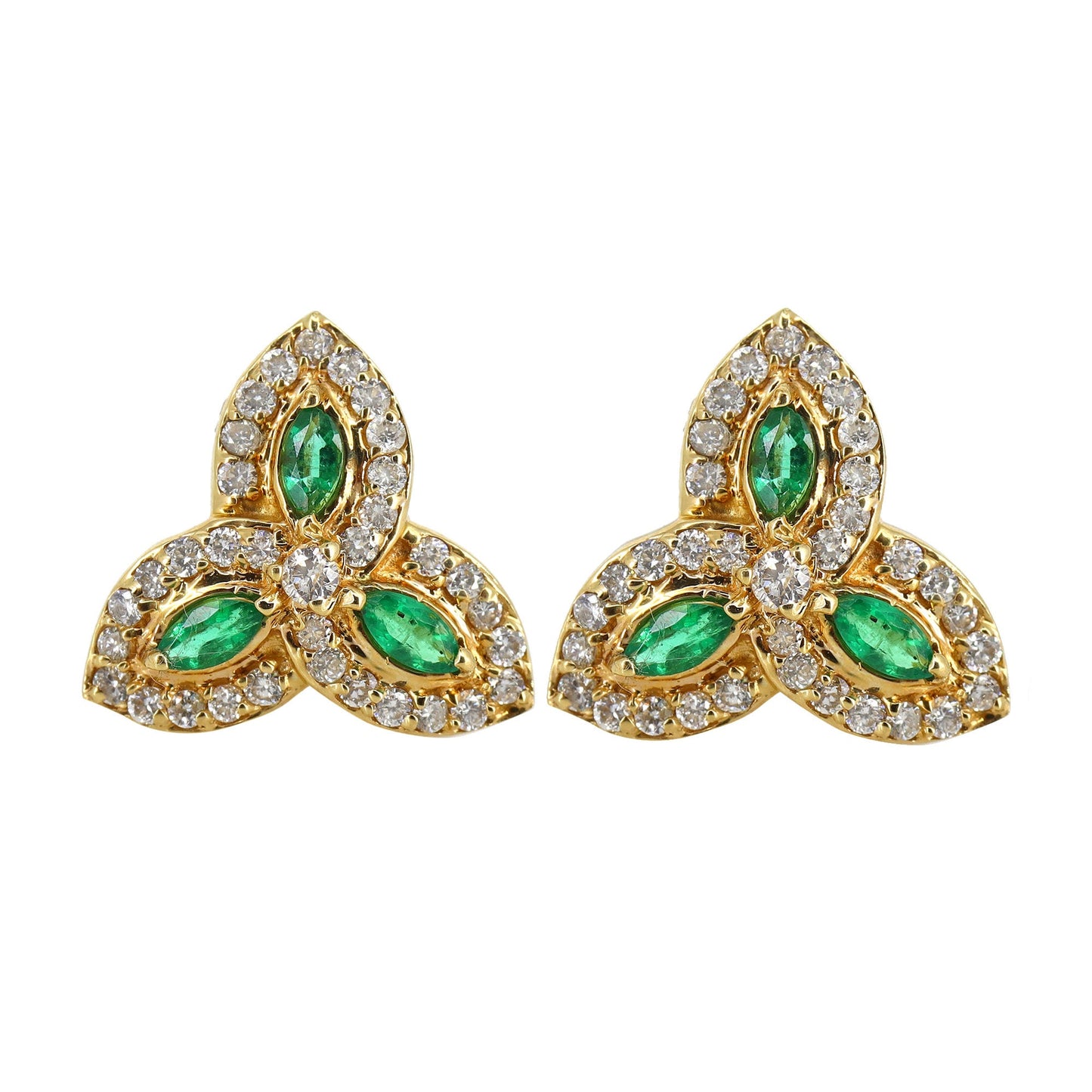 Flower Style Yellow Earring 14K Gold