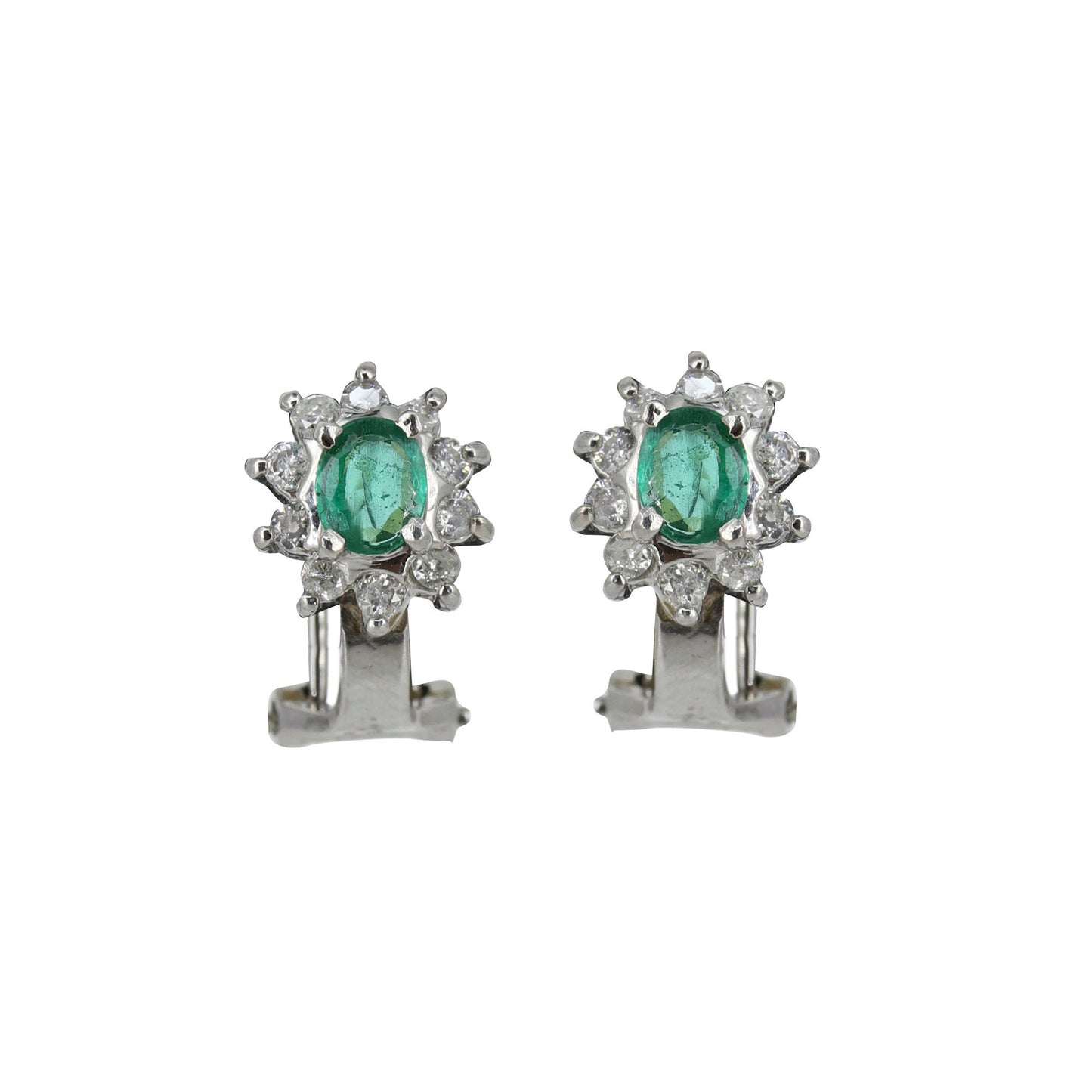 White Earring 18K Gold