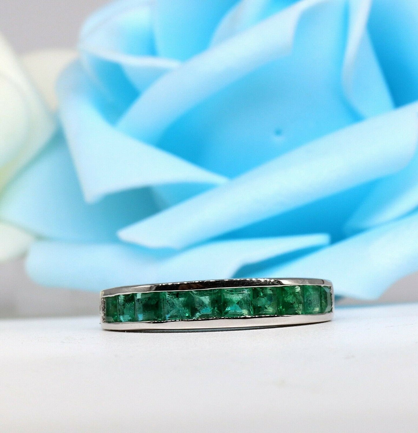 White Emerald Ring 14K Gold