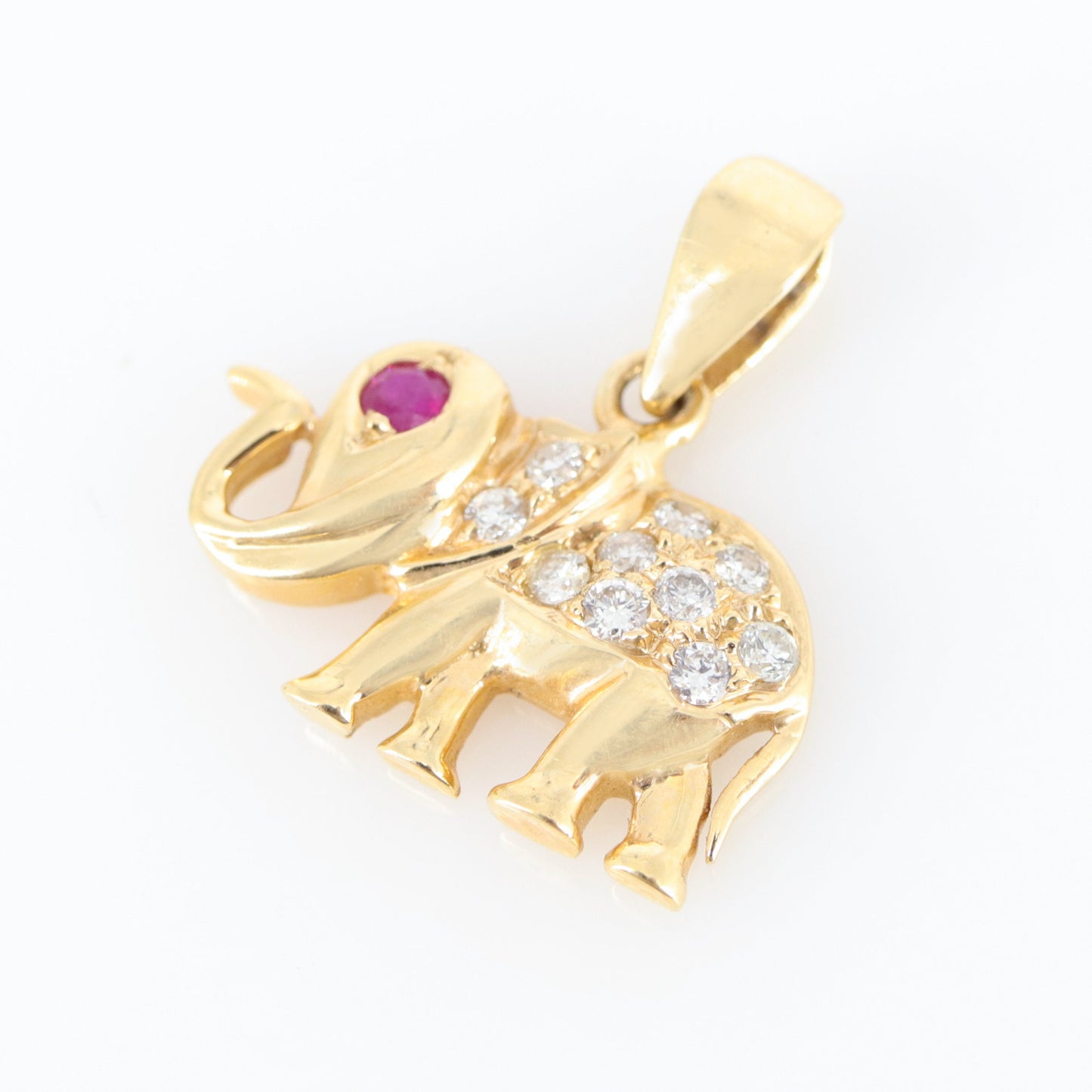Elephant Pendant 14K Gold