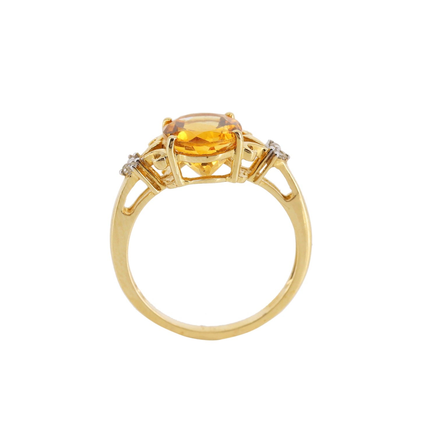 Oval Citrine Ring 14K Gold