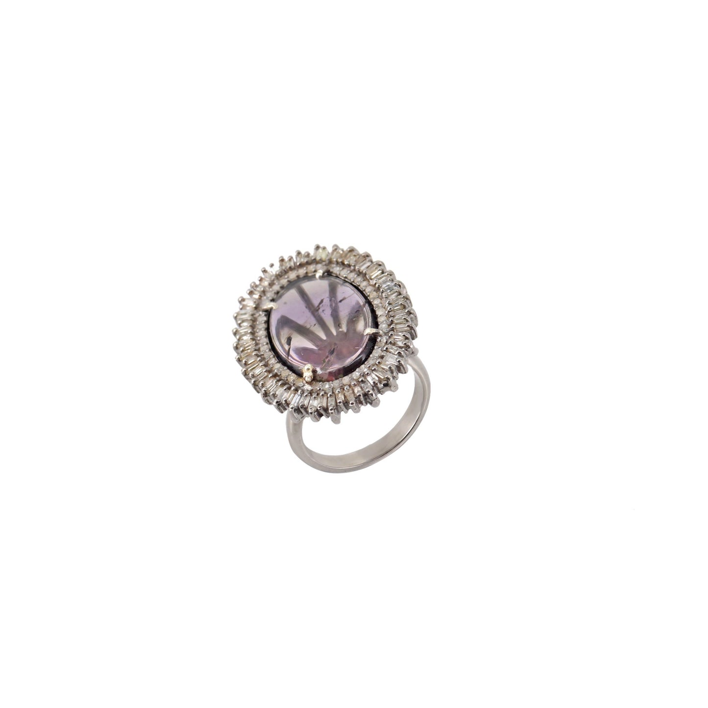 Multi Color Stone Ring Silver