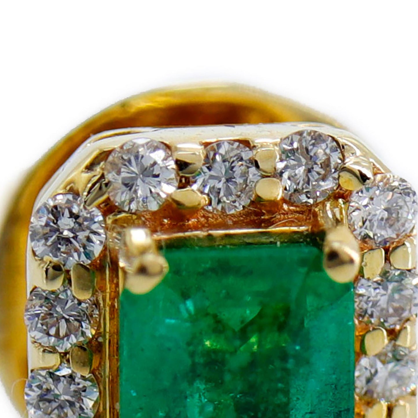 Green Emerald Earring 14K Gold