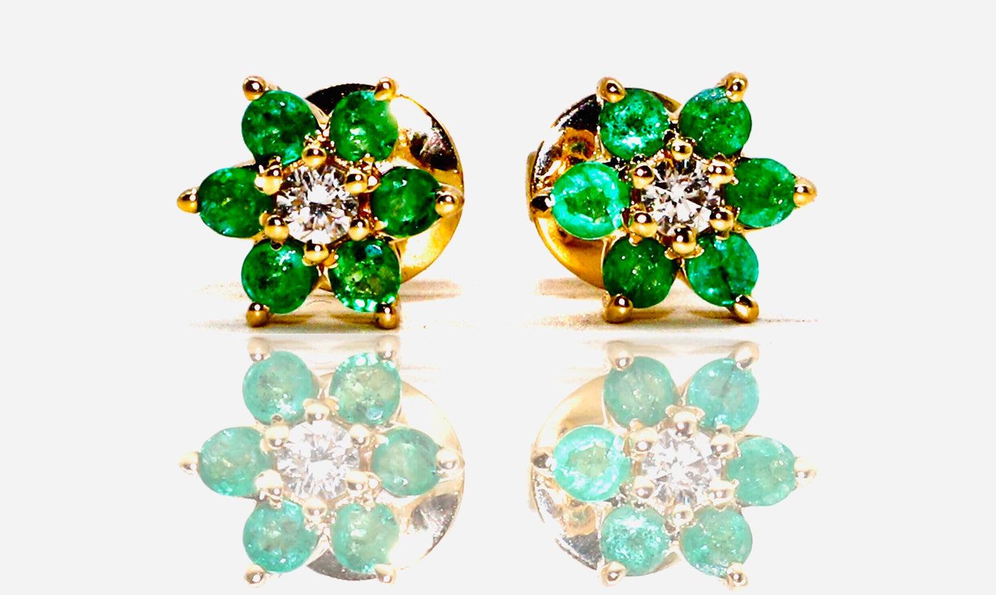 Yellow Emerald Studs Cute Studs Emerald Studs Studs As Gifts Gifts Dainty Studs 14K Gold