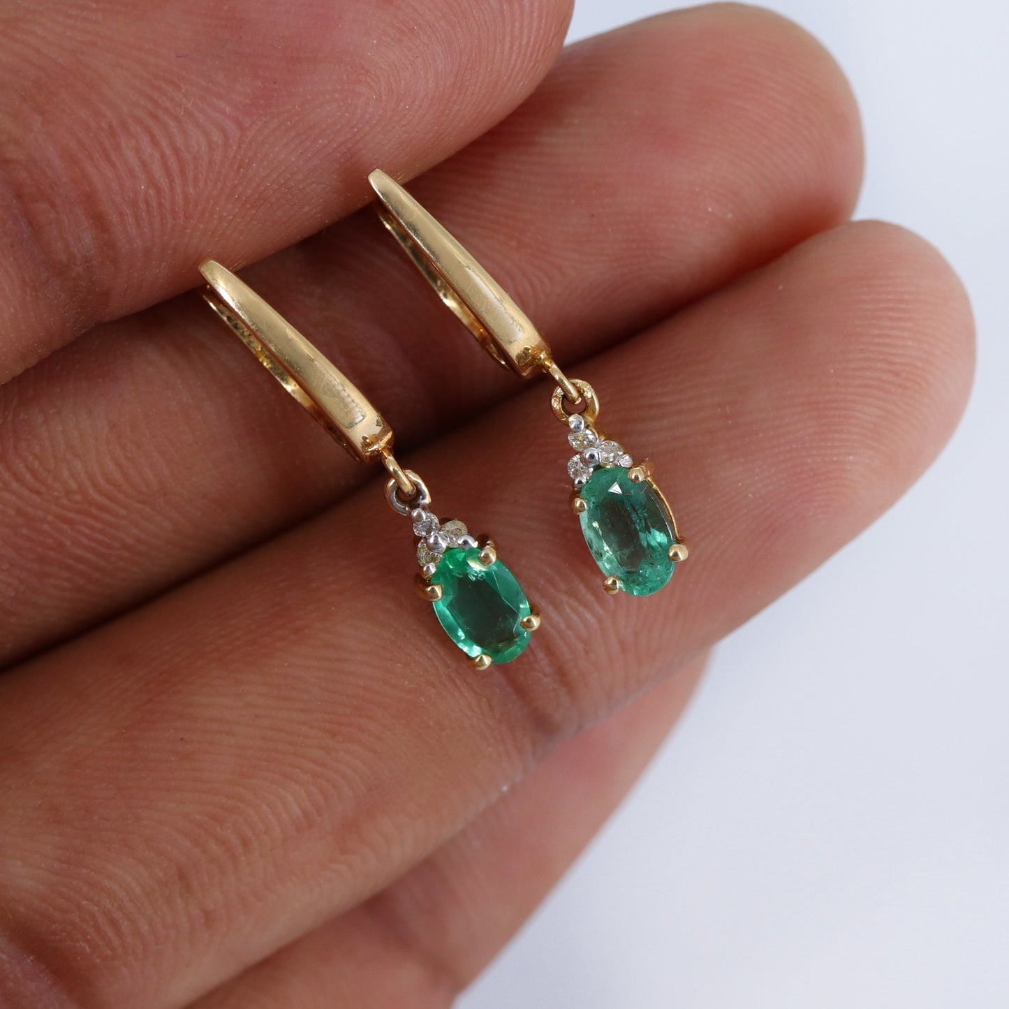 Emerald & Earring 14K Gold