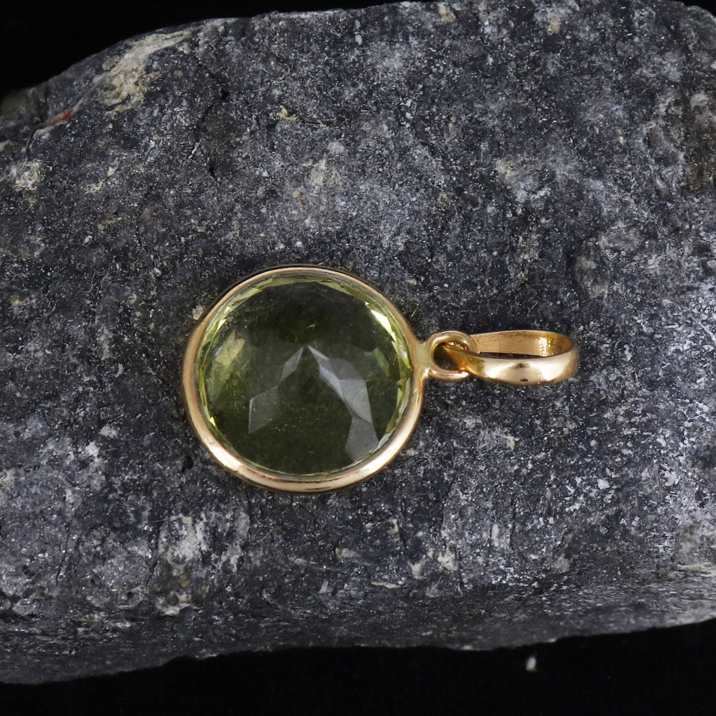 Lemon Topaz Necklace 14K Gold