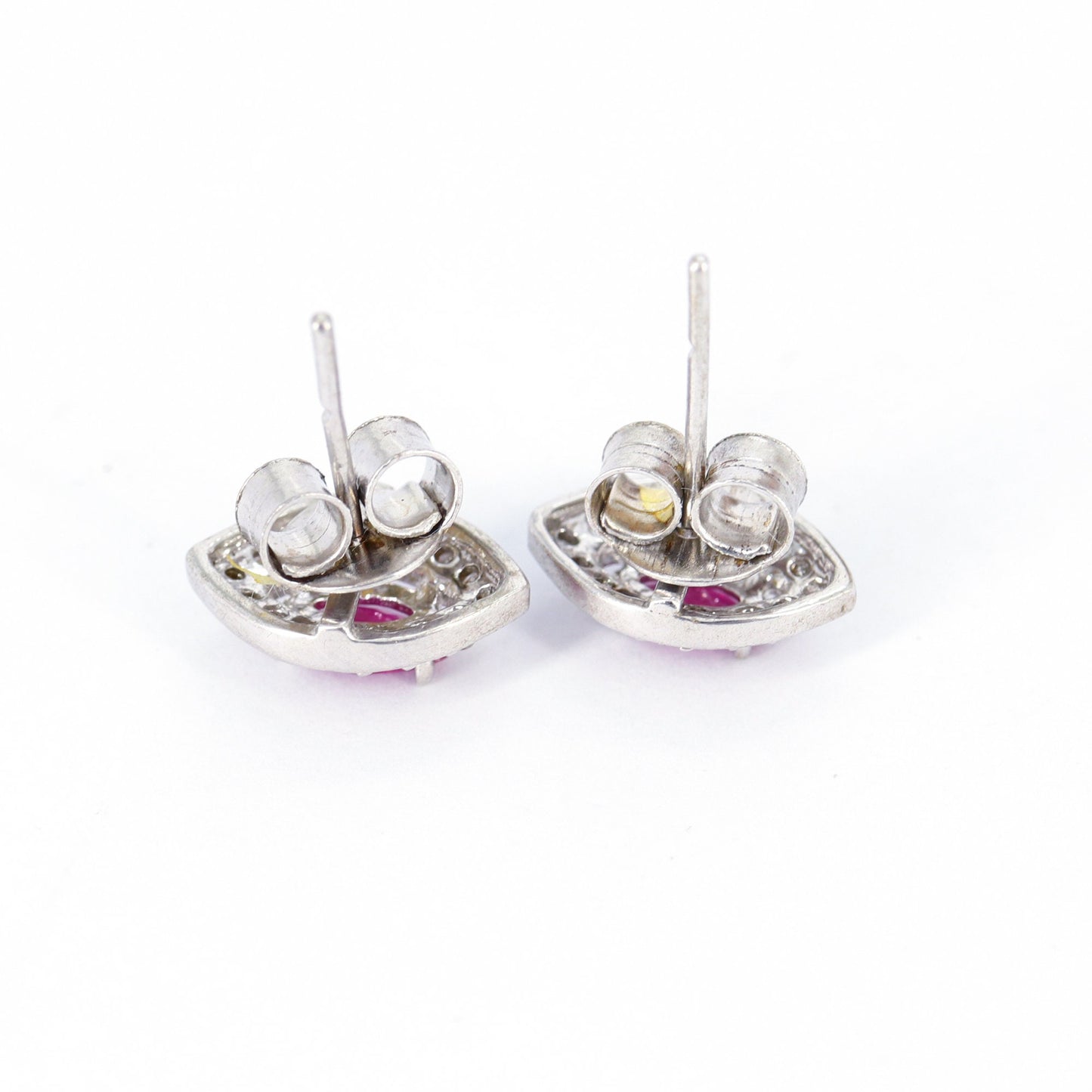 Evil Eye 925 Sterling Studs Ruby & Studs Birthday Wife Studs Dainty Marquise Cut Stone Silver