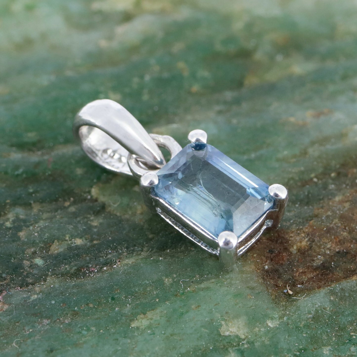 Blue Sapphire Necklace Silver
