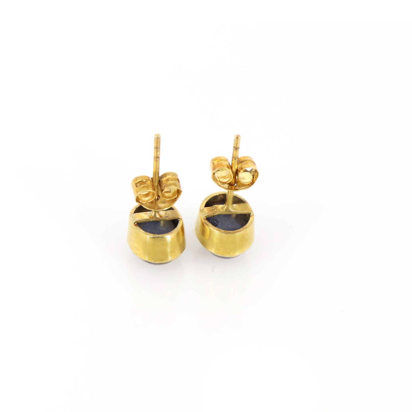 Blue Star Sapphire Earring 18K Gold