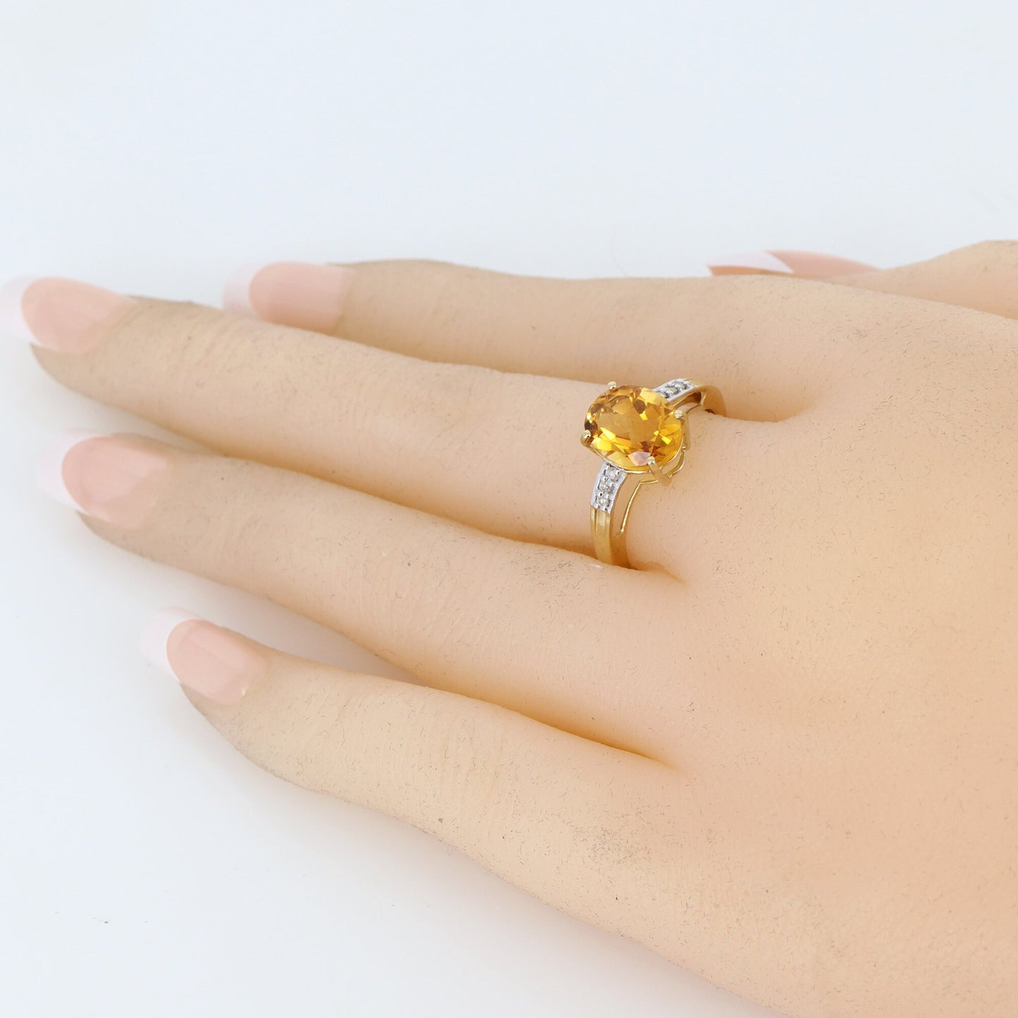 Vintage Yellow Citrine Ring 14K Gold