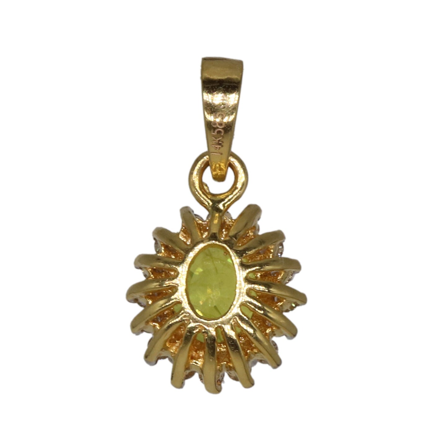Yellow Sapphire Pendant 14K Gold