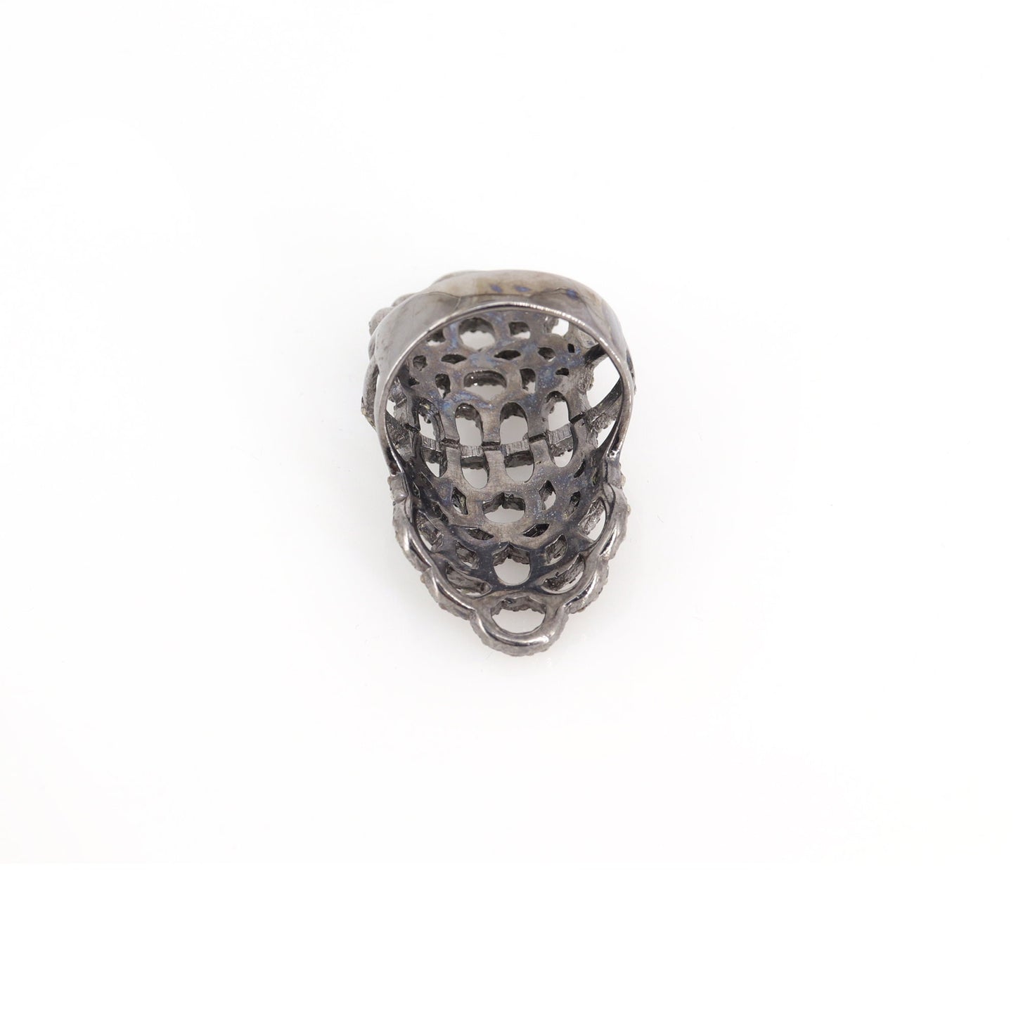 Pave Filigree Women'S Ring Silver
