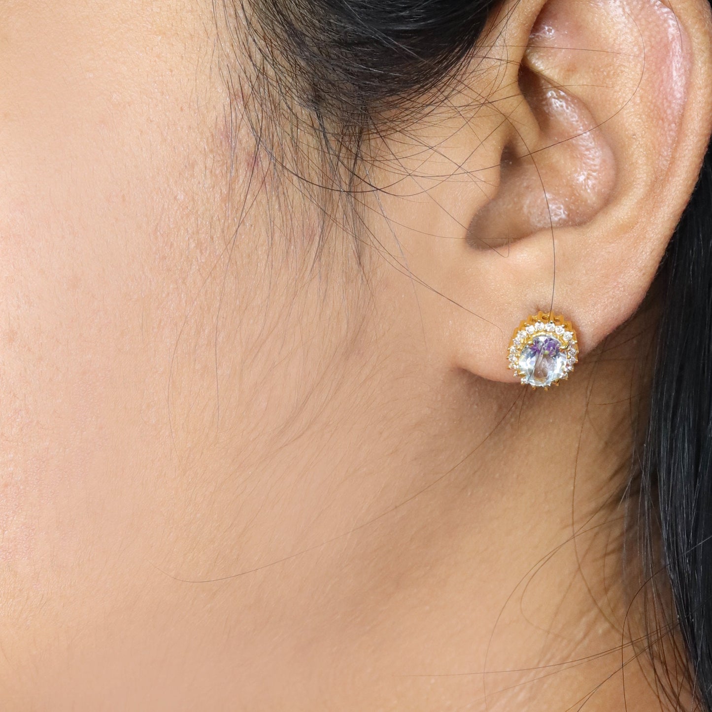 Aquamarine Earring 14K Gold