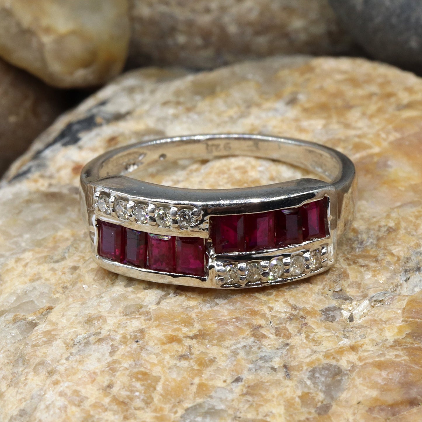 Ruby Band 925 Band Ring Silver