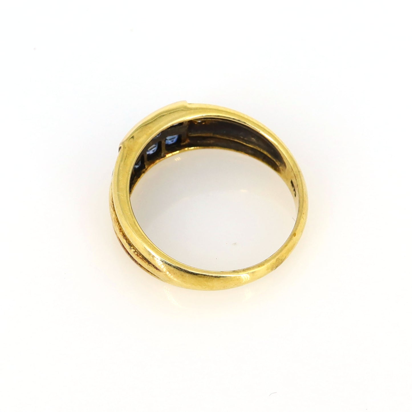 Vintage 9Ct 9K Yellow Sapphire Gypsy Ring Gold
