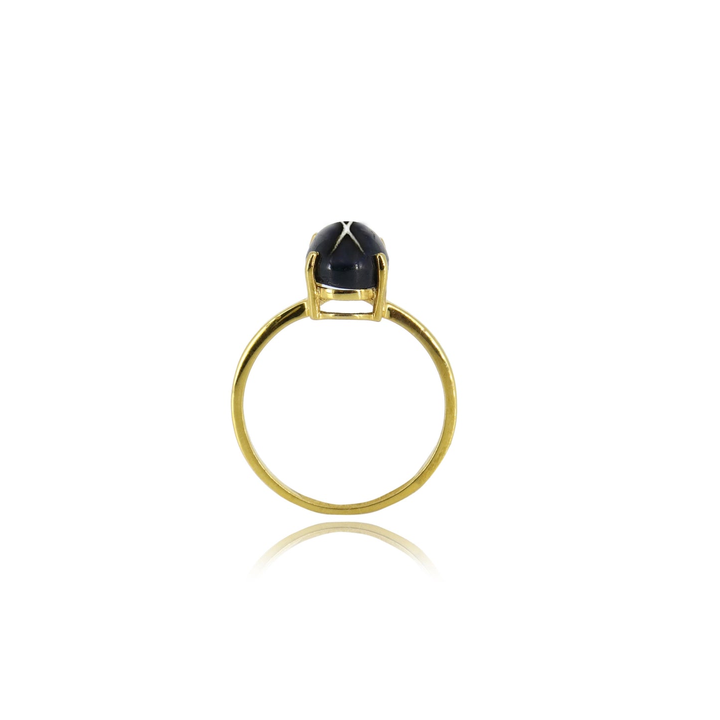 Star Sapphire Ring 14K Gold