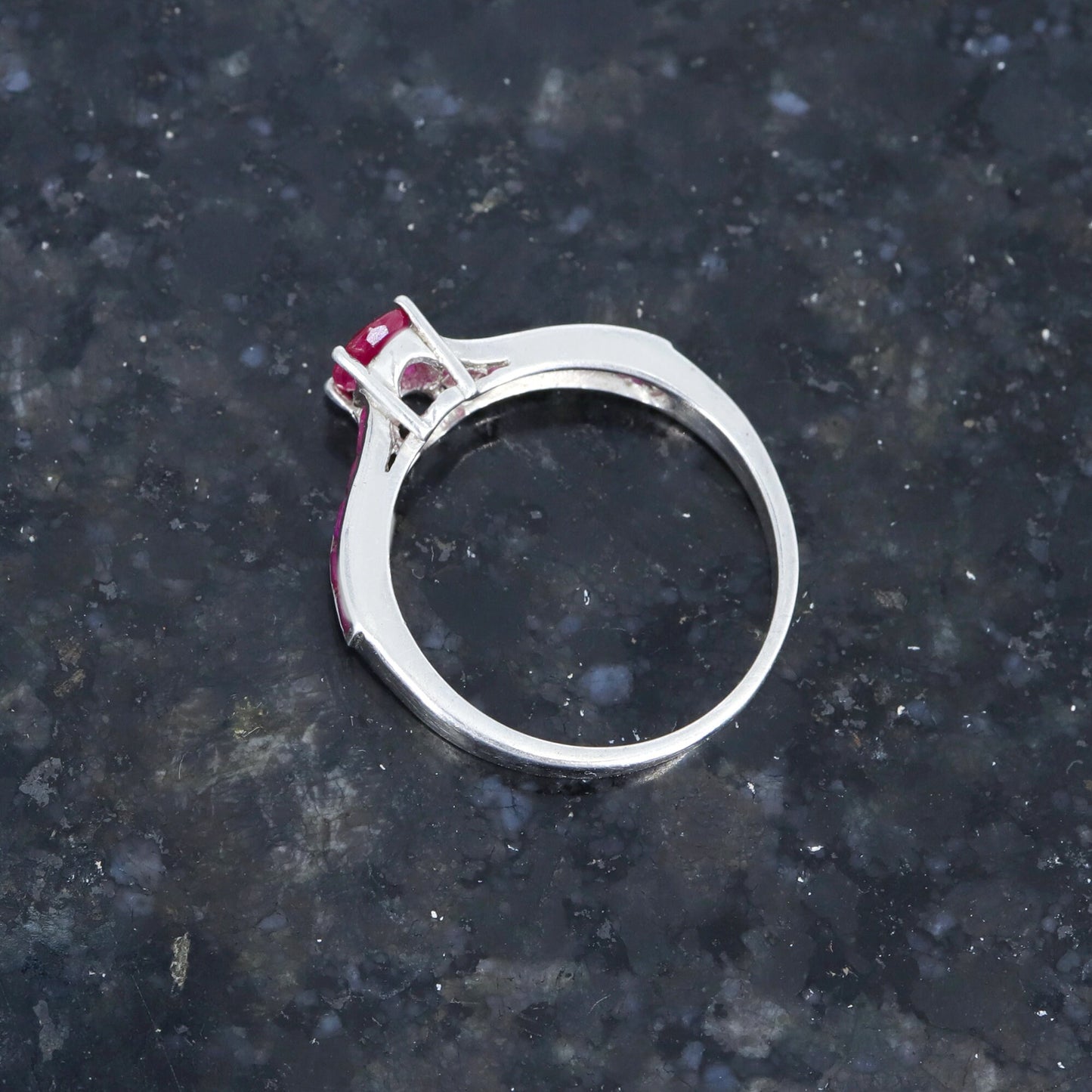 Solitaire Engagement Ring Silver