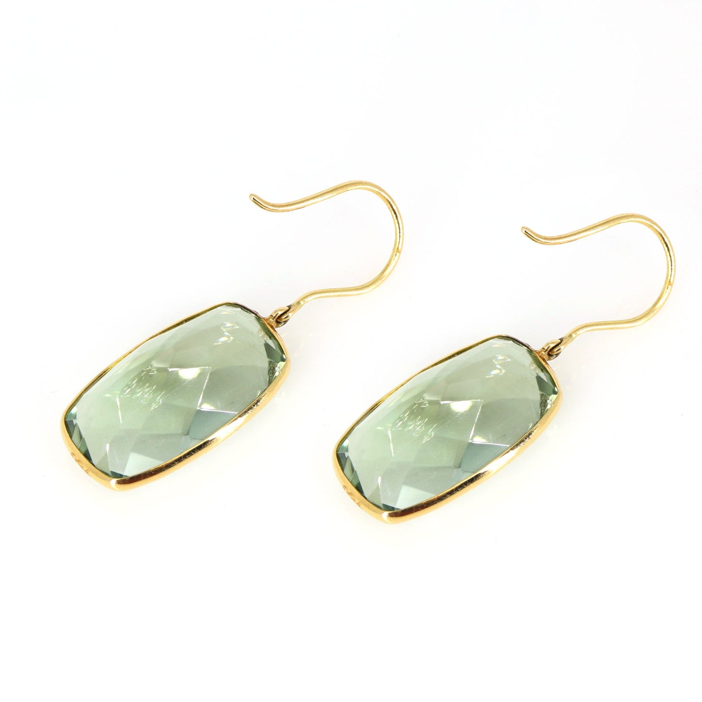 Yellow Green Amethyst Earring 18K Gold