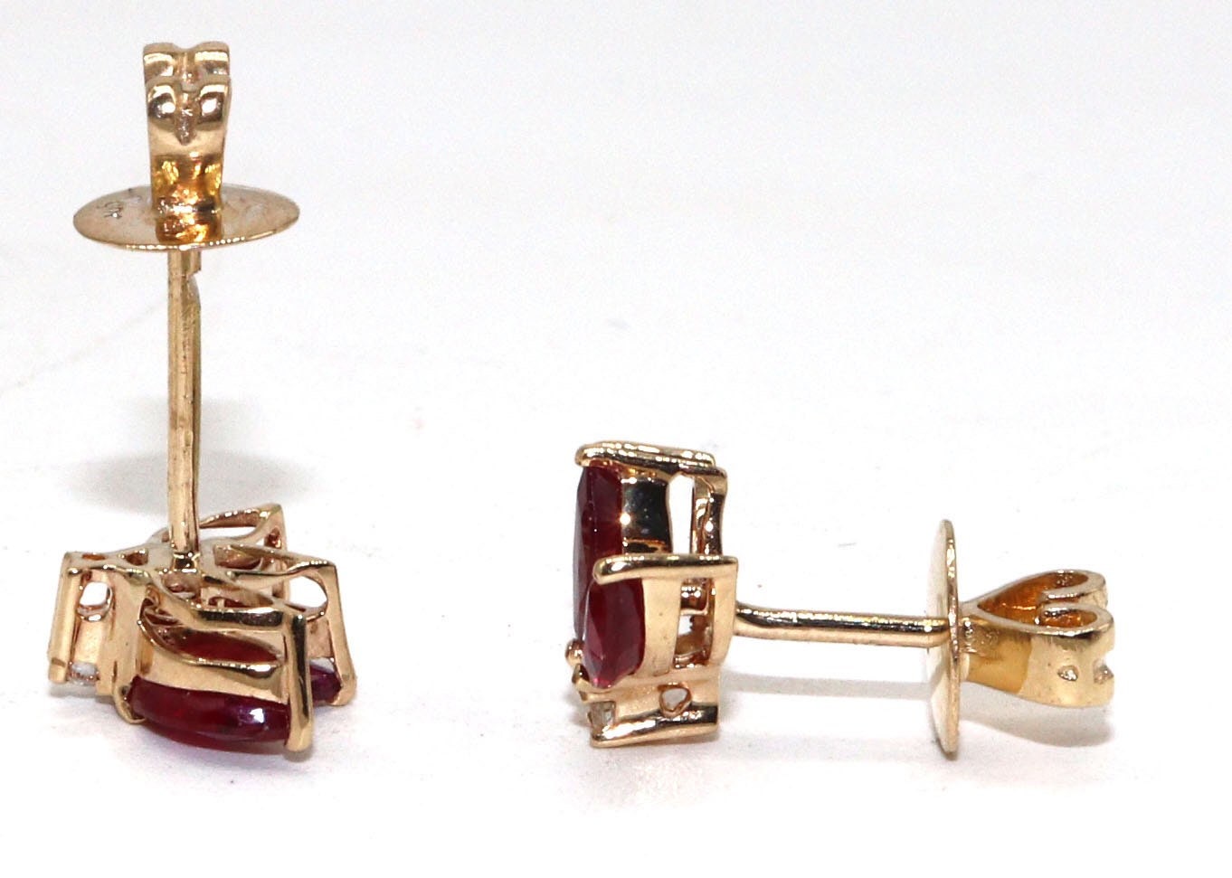 Ruby Lotus Earring