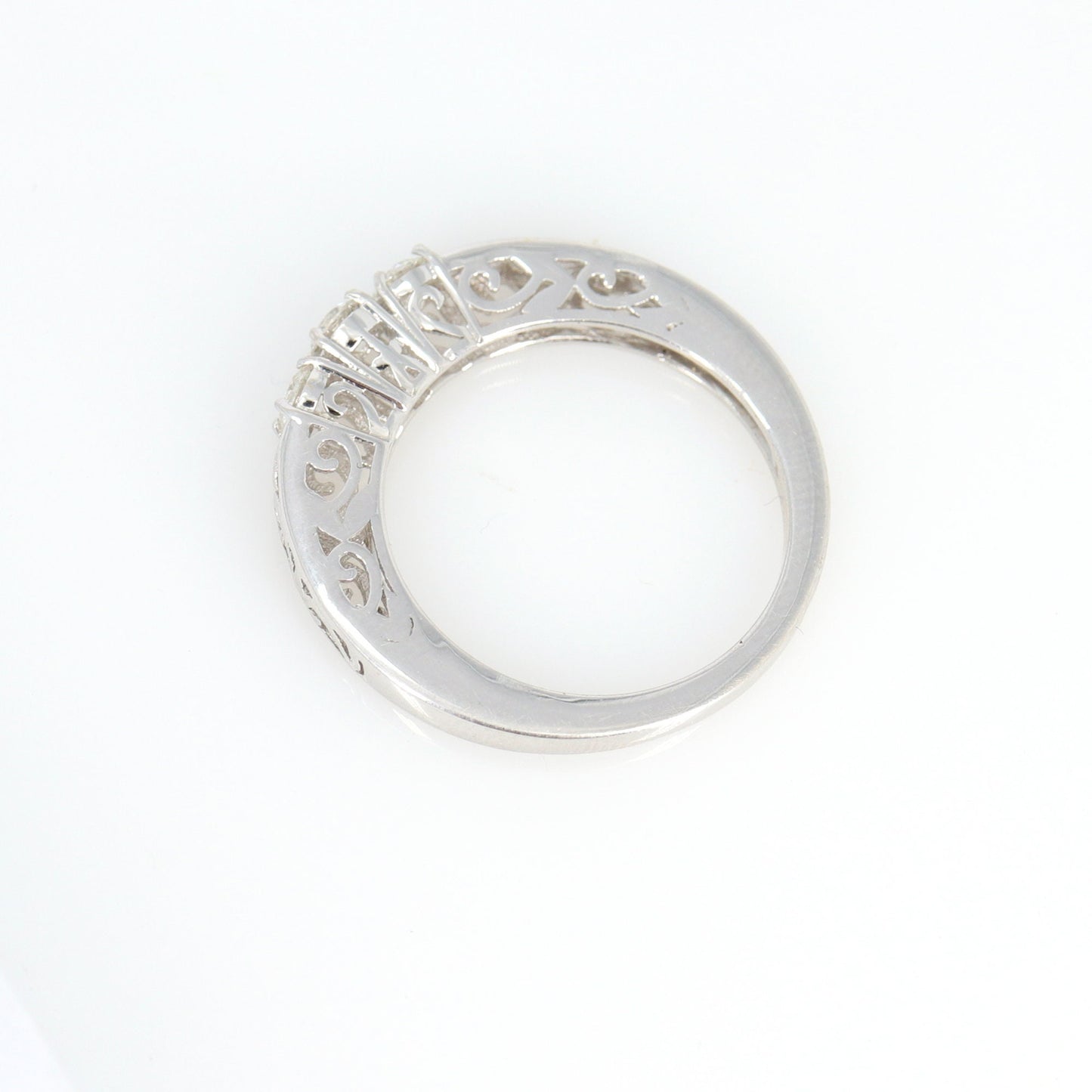 Brilliant Round Cut Stackable Wedding Ring 14K Gold