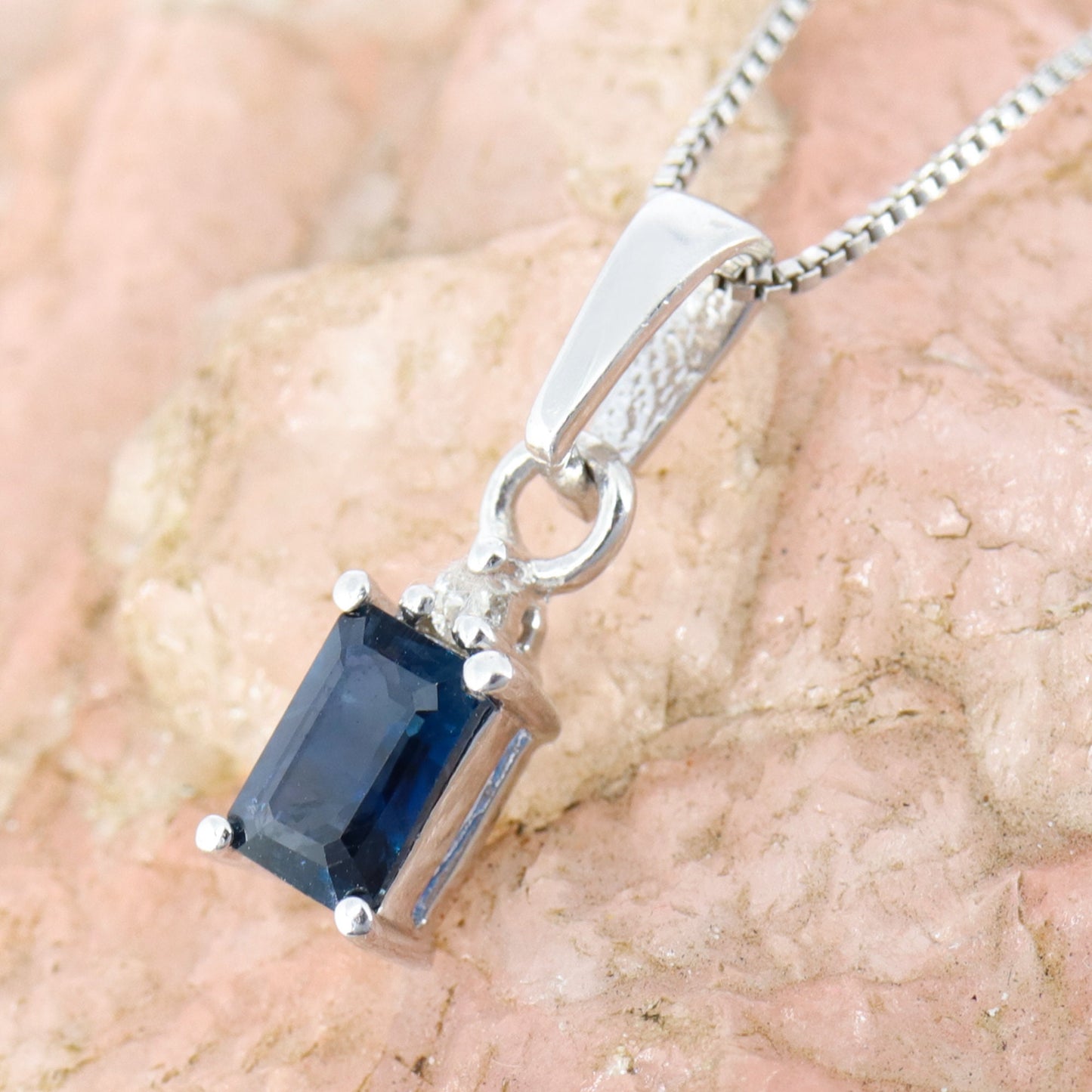 Ruby & Sapphire Necklace Silver